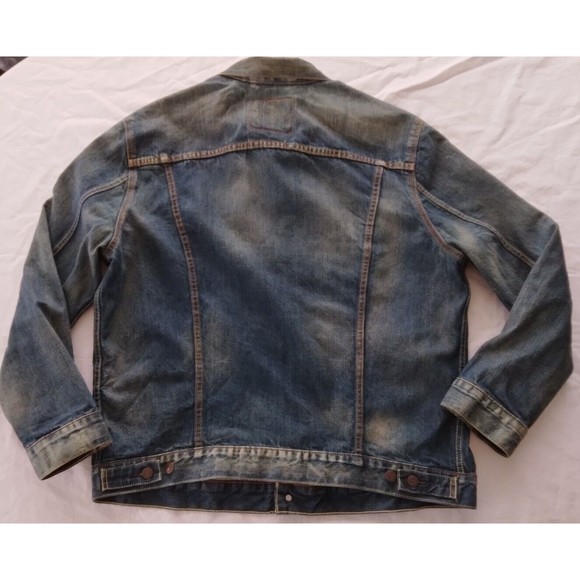 Levi Strauss & Co Denim Jean Jacket Trucker Blue Button Down Mens Size XL - Picture 9 of 14